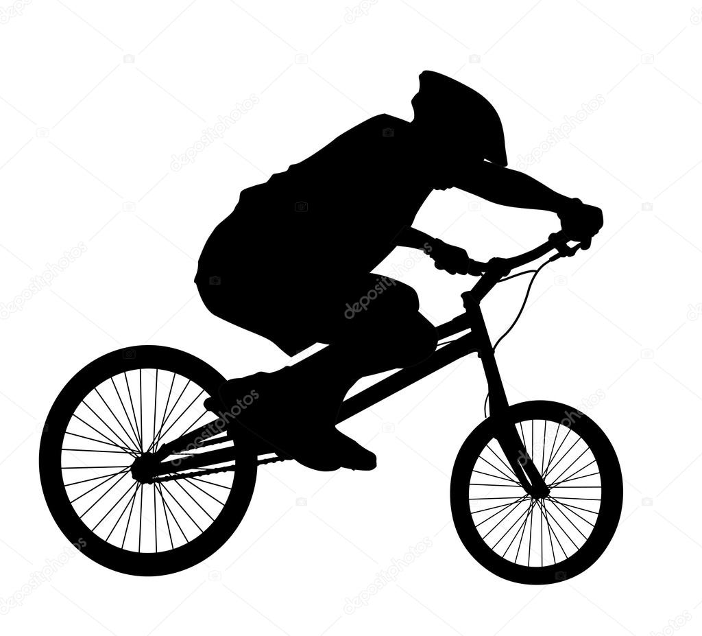 Biker vector silhouette