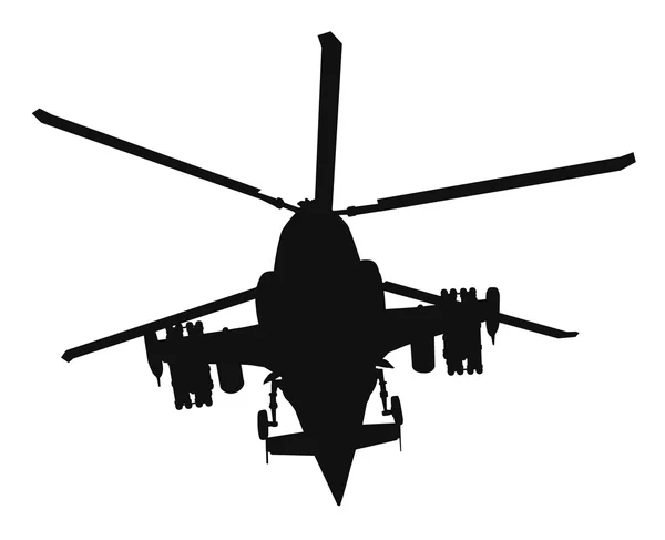 Helikoptersilhouette — Stockvektor