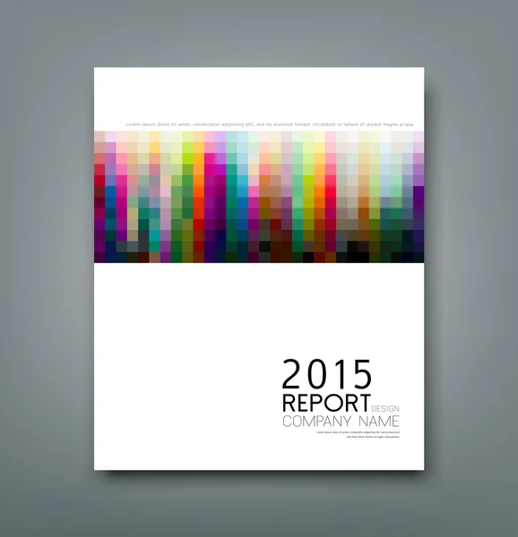 Täcka rapport färgglada square mönster design bakgrund — Stock vektor