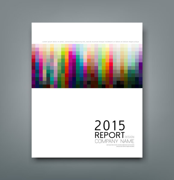 Cover report colorful square pattern design background