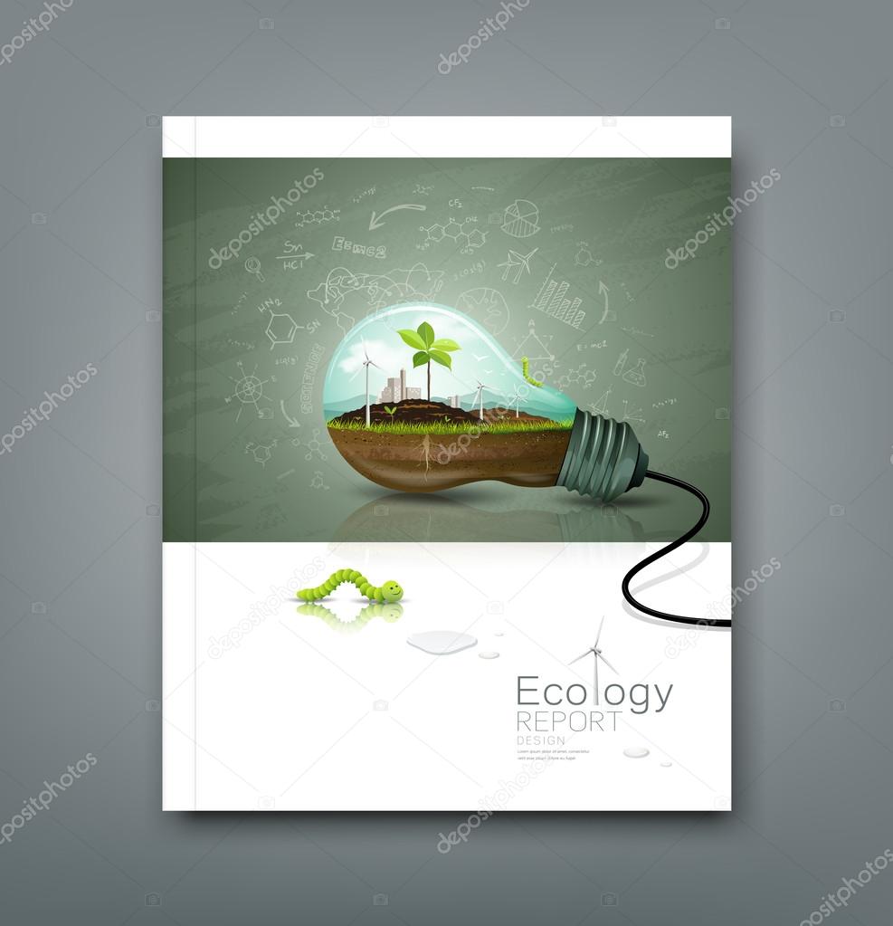 Cover annual report light bulb ecology design