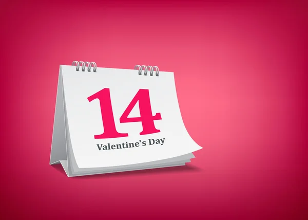 Calendrier Saint Valentin — Image vectorielle