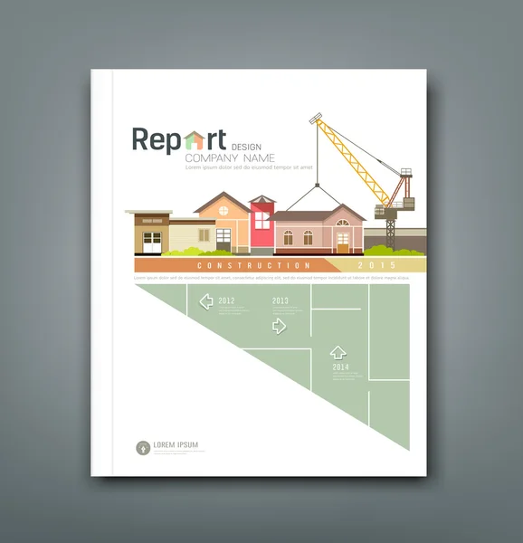 Capa Relatórios anuais edifício construções fundo —  Vetores de Stock