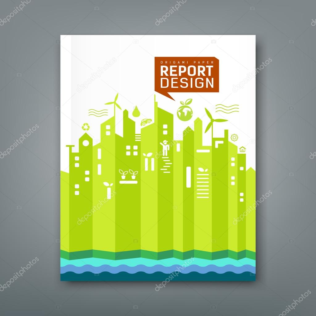 Annual Report environment origami paper design