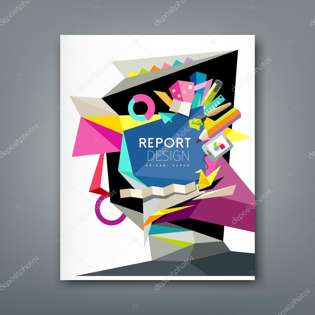 Annual report geometric abstract artist