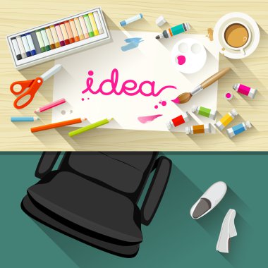 Designer Danışma sanatçı, düz tasarım koleksiyonları
