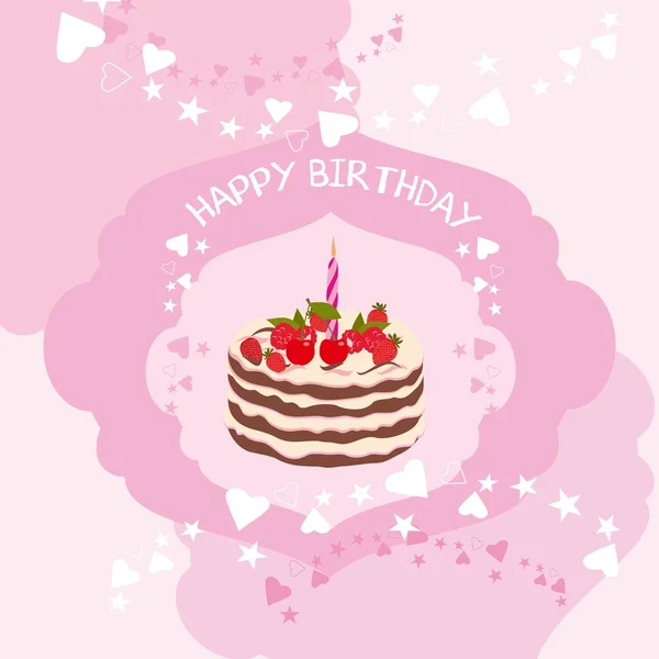 Happy Birthday card vector set — Stock Vector