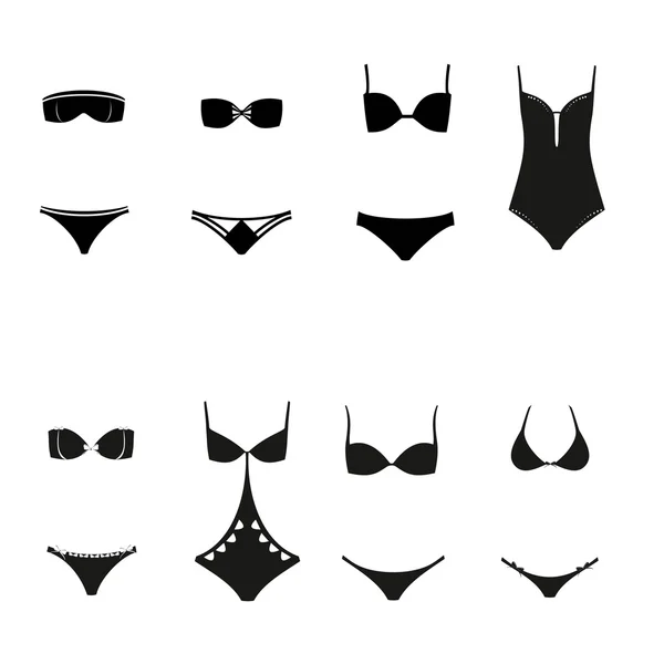 Maillots de bain collection vectorielle . — Image vectorielle