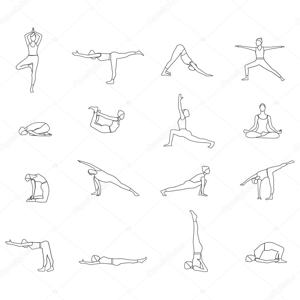 Yoga Outline Png - Meditation Pose Outline - Free Transparent PNG Download  - PNGkey