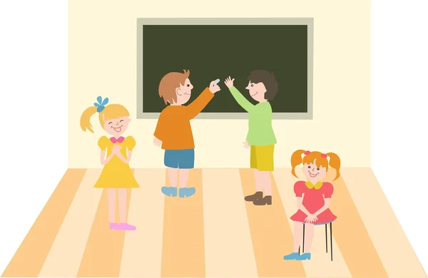 Illustration of Kids in school. — Stock Vector