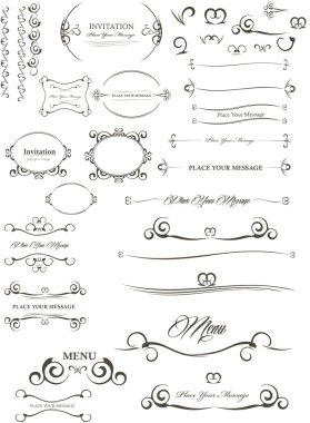 Calligrafic elements clipart