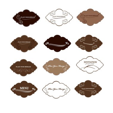 vektör vintage çerçeve kümesi.