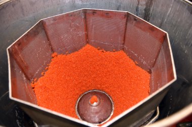 Processing of salmon caviarSalmon caviar clipart