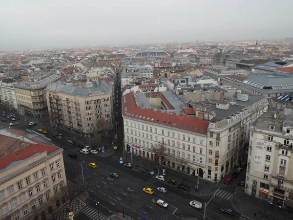 Budapest Vista Panorámica Desde Basílica San Esteban Vista Las Calles — Foto de Stock