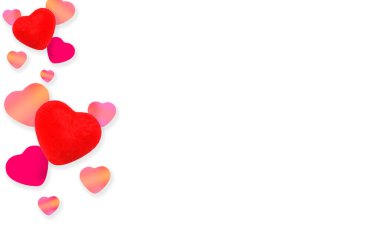 Sevgililer Günü kartı için bir çift kalp..