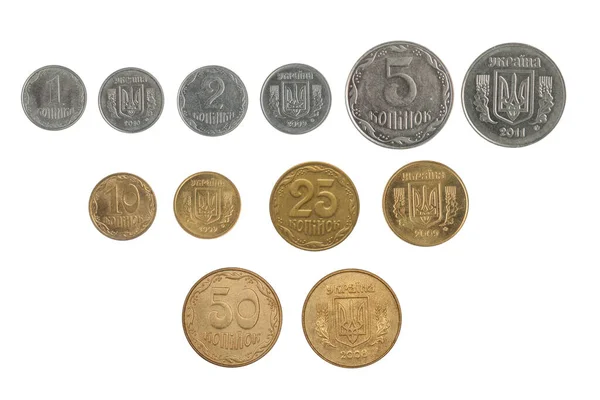 Ukrajinské Mince Peníze Ukrajiny — Stock fotografie