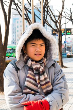 Asya çocuk portresi.