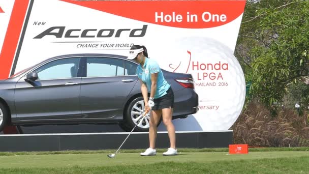 Yani Yeon Ryu Güney Kore Honda Lpga Tayland 2016 — Stok video