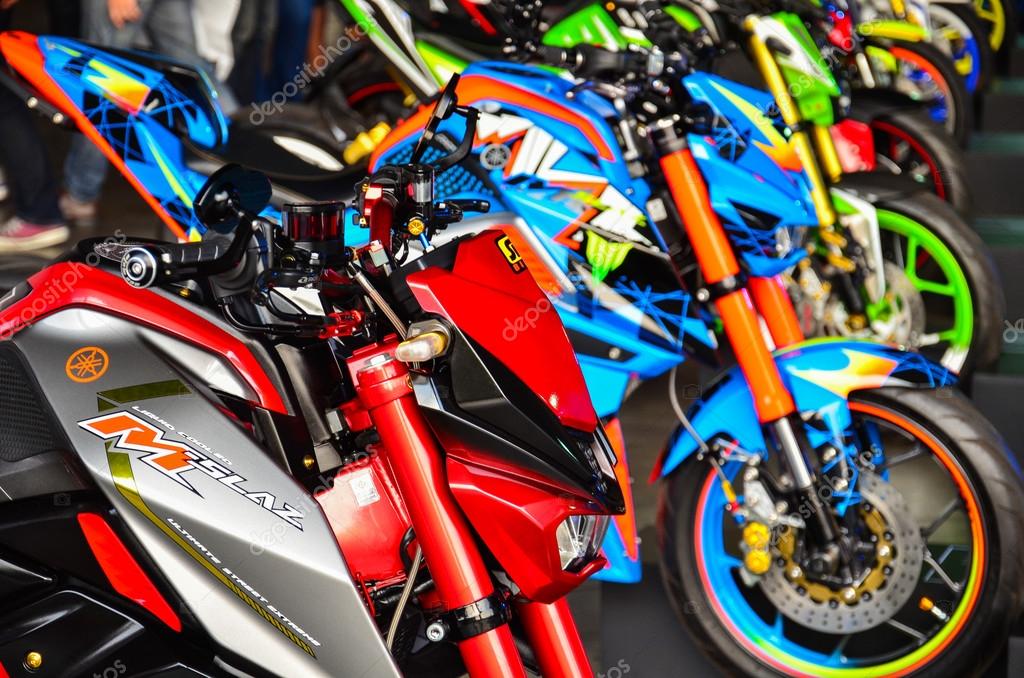 NONTHABURI - MARCH 26: Yamaha motorcycle on display at The 37th Bangkok International Thailand Motor Show 2016 on March 26, 2016 Nonthaburi, Thailand.