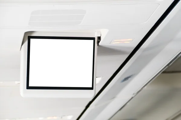 Monitor no avião — Fotografia de Stock