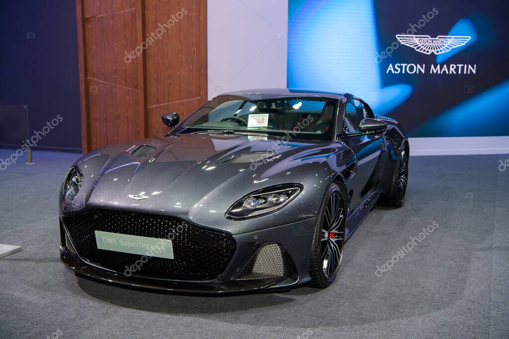 Aston Martin DBS Superleggera on display at THE 41st BANGKOK INTERNATIONAL MOTOR SHOW 2020 on July 14, 2020 in Nonthaburi, Thailand.