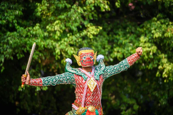 Giant Character Drama Ramayana Highest Performing Arts Thailand — Stock Photo, Image