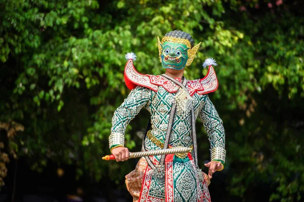 Jätten Karaktär Dramat Ramayana Thailands Bästa Scenkonst — Stockfoto