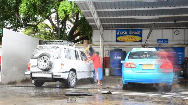 Auto schoonmaken — Stockvideo