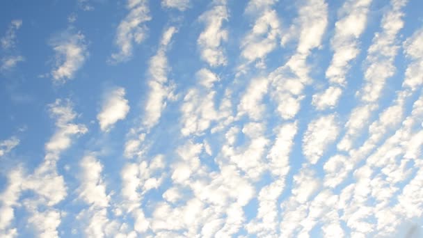 Beaux nuages frais et lumineux avec un ciel bleu. HD — Video