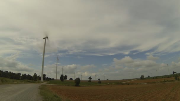 Turbine eoliche per generare. lasso di tempo . — Video Stock