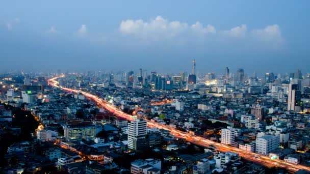 Schnellstraße in der Stadt, Bangkok, — Stockvideo