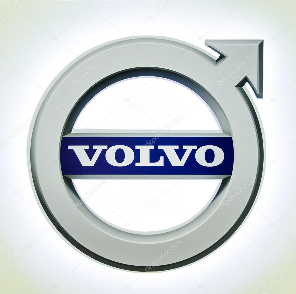 NONTHABURI - NOVEMBER 28:  Logo of Volvo on wheels in display at Thailand International Motor Expo 2014 on November 28, 2014 in Nonthaburi, Thailand.