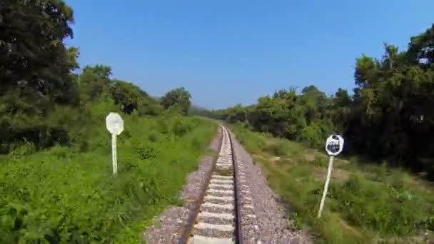 Moving train. — Stock Video