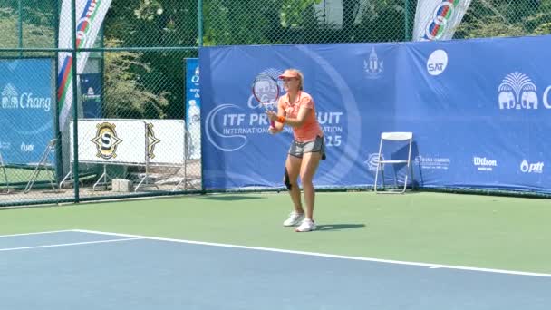 Анджеліна Skidanova в Чанг Itf Pro ланцюга 2015. — стокове відео