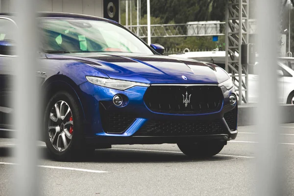 Kiev Ukraine April 2020 Luxury Maserati Levante Car Parked City — Stock Photo, Image