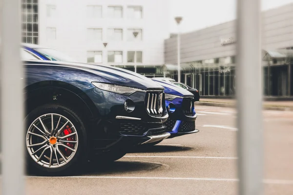 Kyjev Ukrajina Dubna 2020 Luxusní Auto Maserati Levante Zaparkované Městě — Stock fotografie