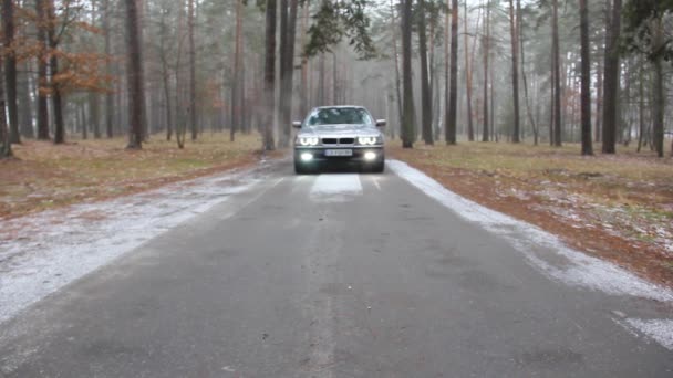 Chernigov Ukrajina Ledna 2021 Staré Auto Bmw Řady E38 Silnici — Stock video