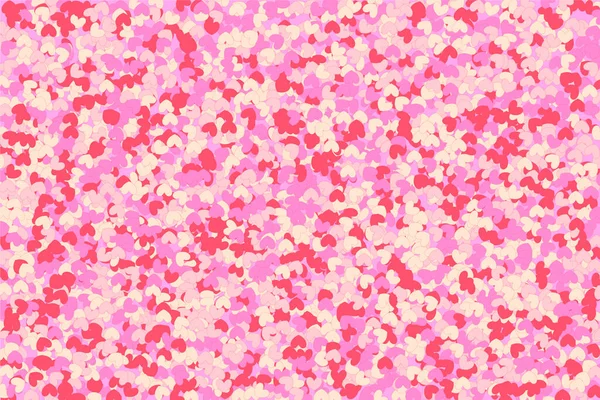 小さなピンクの心からの背景 バレンタインデー — ストックベクタ