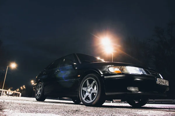 Chernigov Ucrânia Março 2021 Velho Carro Sueco Saab 900 Turbo — Fotografia de Stock