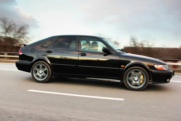 Chernigov Ucraina Marzo 2021 Vecchia Auto Svedese Saab 900 Turbo — Foto Stock