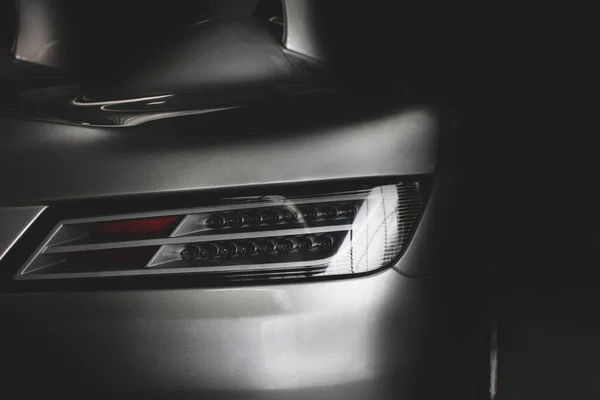 Autokoplampen Een Deel Van Auto Schaduw Luxe Koplampen — Stockfoto