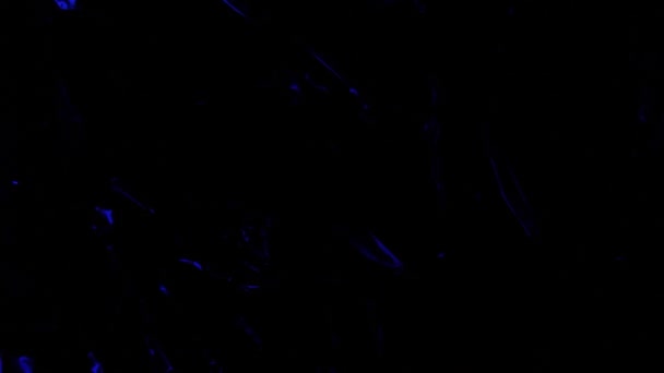 Glühen Folie Hintergrund Zerknitterte Folie Abstrakter Hintergrund Blau — Stockvideo
