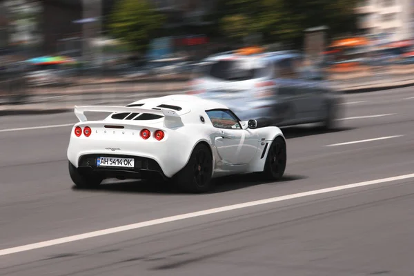 Kiev Ucrânia Maio 2021 Lotus Exige Movimento Supercarro Inglês Estrada — Fotografia de Stock