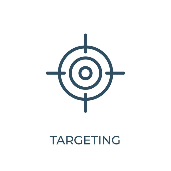 Ciblage Modifiable Course Mince Icône Ligne Vectorielle Icône Vectorielle Contour — Image vectorielle