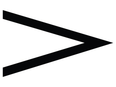 Kara Düz İzole Müzikal Sembol Diminuendo (Dekrescendo)