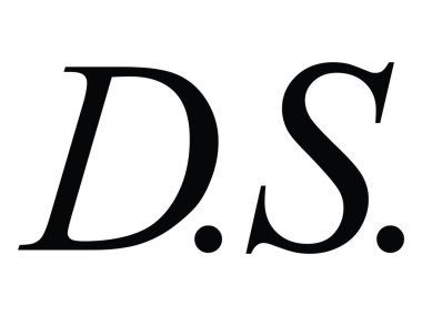 Dal Segno 'nun Siyah Düz Müzikal Sembolü