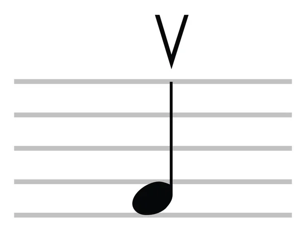 Schwarzes Flaches Isoliertes Musiksymbol Des Bogens Nach Oben Sull Arco — Stockvektor