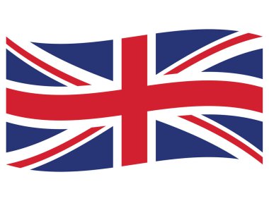 Birleşik Krallık 'ın Avrupa Ülkesinin Dalgalı Bayrağı