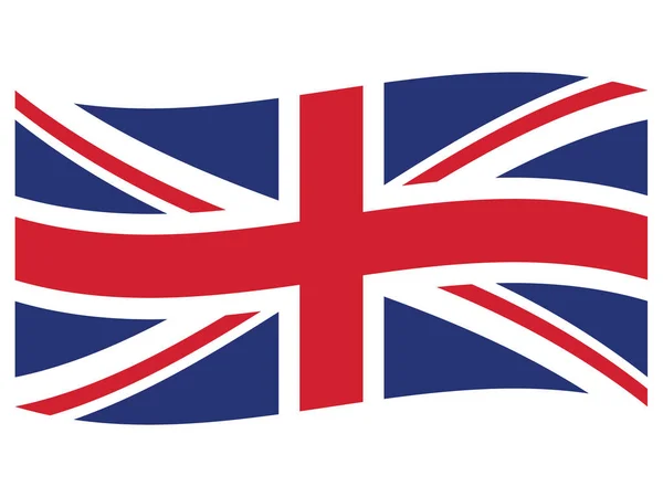Хвильовий Прапор Європейської Країни Сполученого Королівства — стоковий вектор