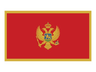 Karadağ Avrupa Ülkesinin Düz Bayrağı